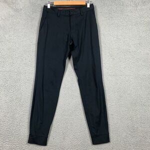 Rhone Commuter Pants Men's 28 x 29 Black Performance Flat Front Ankle Zip Jogger
